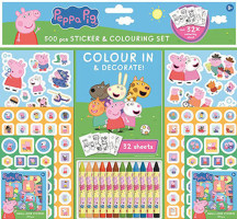 Peppa Pig - Samolepky + pastelky 500