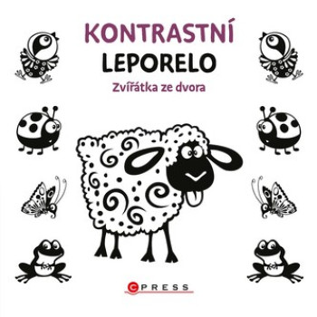Kontrastní leporelo - Zvířátka ze dvora