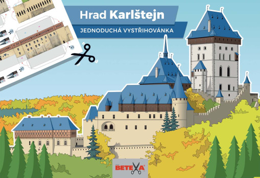 Hrad Karlštejn - Jednoduchá vystřihovánka